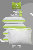 4 Adet Yeşil Serisi Kılıflı Fermuarlı Klimali Antialerjik Silikon Nano Elyaf Yastık 50x70cm - 1