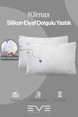 6 Adet Klimax Beyaz Serisi Kılıflı Fermuarlı Klimali Antialerjik Silikon Nano Elyaf Yastık 50x70cm thumbnail 1