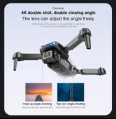 E99 Pro RC Drone 4K HD Kamera Katlanabilir WIFI FPV Yüksek Performans Gri kumandalı geniş açı Profesyonel ufak thumbnail 8