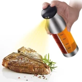 Busstier Çift Bölmeli Püskürtmeli Sprey Yağlık ve Sirkelik, Paslanmaz Çelik, 200 ml Kapasiteli - 1