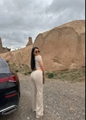Madonna yaka bol paça pantolonlu takım - 2
