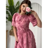 Wear Sırt Lucky Life Bağlama Detaylı Elbise - 5