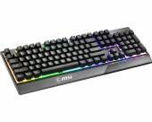 MSI GG VIGOR GK30 TR GAMING KEYBOARD MEKANIK HISLI 6 BOLGE RGB LED AYDINLATMA SIVI DOKULMESINE DAYANIKLI OYUNCU KLAVYESI - 3