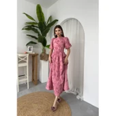 Wear Sırt Lucky Life Bağlama Detaylı Elbise - 8