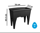 Omnipazar SO-AB02 Dekoratif Ayaklı Bahçe Yetiştirme Saksı 60 Litre No 2 thumbnail 2