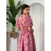 Wear Sırt Lucky Life Bağlama Detaylı Elbise - 3