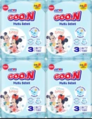 Goon Mutlu Bebek Bebek Bezi Beden:3 (7-12Kg) Midi 144 Adet Jumbo Aylık Pk thumbnail 1