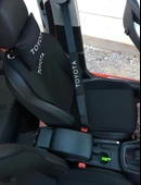TOYOTA Nakışlı Ön İkili Oto Koltuk Minderi 2 Adet Boyun Yastığı 2 Adet Kemer Pedi SİYAH - 2