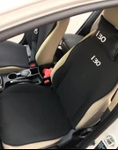 HYUNDAİ İ30 Nakışlı Ön İkili Oto Koltuk Minderi 2 Adet Boyun Yastığı 2 Adet Kemer Pedi SİYAH thumbnail 2