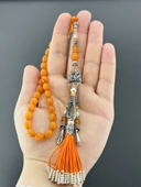 38 GR GÜMÜŞ PÜKSÜL SIKMA KEHRİBAR BEYZİ KESİM 8X10,50 - 2