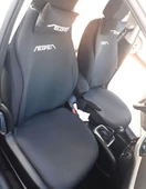 FİAT EGEA Nakışlı Ön İkili Oto Koltuk Minderi 2 Adet Boyun Yastığı 2 Adet Kemer Pedi SİYAH thumbnail 1