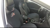 SEAT FR Nakışlı Ön İkili Oto Koltuk Minderi 2 Adet Boyun Yastığı 2 Adet Kemer Pedi SİYAH - 1