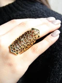 Trend Desenli Antik Ayarlanabilir Kadın Yüzük euy1268 thumbnail 2
