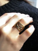 Trend Desenli Antik Ayarlanabilir Kadın Yüzük euy1271 thumbnail 1