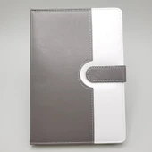 Çizgili Termo Deri Defter Gri - 1
