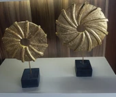 kırılmaz polyester,SARI RENK halka pervane figürlü biblo thumbnail 3