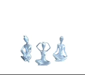 kırılmaz polyester,3 lü yoga yapan beyaz kızlar biblosu thumbnail 2