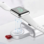 Apple İWatch 1-2-3-4-5-6-7-8 SE Magnetic Şarj Cihazı (Beyaz) - 3