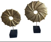 kırılmaz polyester,SARI RENK halka pervane figürlü biblo thumbnail 8