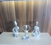 kırılmaz polyester,3 lü yoga yapan beyaz kızlar biblosu thumbnail 3