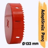 Bi Metal Panç Ø 133 mm Delik Açma Alçıpan Ahşap Pvc Delme Testeresi Adaptörsüz 1 Adet thumbnail 1