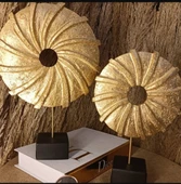 kırılmaz polyester,SARI RENK halka pervane figürlü biblo thumbnail 2