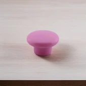 Mantar Kulp Düğme 10 ADET Çekmece Mutfak Mobilya Dolabı Dolap Kulpu Kulbu Plastik Kulp Pembe thumbnail 3
