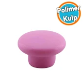Mantar Kulp Düğme 10 ADET Çekmece Mutfak Mobilya Dolabı Dolap Kulpu Kulbu Plastik Kulp Pembe thumbnail 6