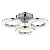 Apliqa Oylum 3'lü Krom 24 Watt Kristalli Koridor Salon Led Plafonyer Avize thumbnail 4
