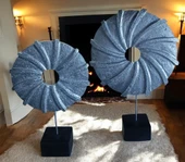 kırılmaz polyester,BEYAZ RENK halka pervane figürlü biblo thumbnail 1