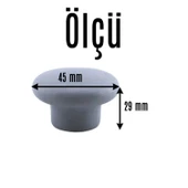 Mantar Kulp Düğme 10 ADET Çekmece Mutfak Mobilya Dolabı Dolap Kulpu Kulbu Plastik Kulp Gri thumbnail 5