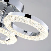 Apliqa Oylum 3'lü Krom 24 Watt Kristalli Koridor Salon Led Plafonyer Avize thumbnail 5