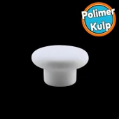 Mantar Kulp Düğme 10 ADET Çekmece Mutfak Mobilya Dolabı Dolap Kulpu Kulbu Plastik Kulp Beyaz thumbnail 6