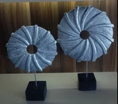 kırılmaz polyester,BEYAZ RENK halka pervane figürlü biblo thumbnail 6