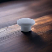 Mantar Kulp Düğme 10 ADET Çekmece Mutfak Mobilya Dolabı Dolap Kulpu Kulbu Plastik Kulp Gri thumbnail 4