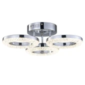 Apliqa Oylum 3'lü Krom 24 Watt Kristalli Koridor Salon Led Plafonyer Avize thumbnail 3