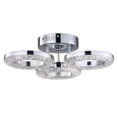 Apliqa Oylum 3'lü Krom 24 Watt Kristalli Koridor Salon Led Plafonyer Avize thumbnail 2