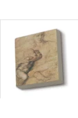 Eskiz çizim (Leonardo Da Vinci) Baskılı Taş Magnet 5X5 - 1