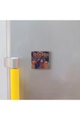 Kapadokya Göreme Karanlık Kilise Freski - Deesis Baskılı Taş Magnet 5X5 - 2