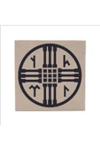 Tengricilik Sembolü Baskılı Taş Magnet 5X5 - 5