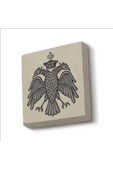 Bizans Kartal Logosu Baskılı Taş Magnet 5X5 - 1