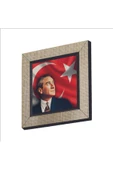Mustafa Kemal Atatürk Baskılı MDF Magnet 7X7 - 1