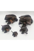 Ses Çıkaran Tayland Şans Kurbağası Kahve Renk 12 cm - 3