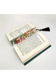 Horozlu Desen Baskılı, Püsküllü Kitap Ayracı (hediyelik Bookmark,ayraç-120) - 2