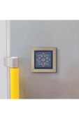 Anadolu Selçuklu Çini Motifi Baskılı MDF Magnet 7X7 - 3