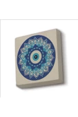 Nazar Boncuklu Desen Baskılı Taş Magnet 5X5 - 1