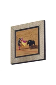 İspanya Boğa güreşi Baskılı MDF Magnet 7X7 - 1