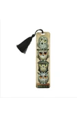 Sevimli Baykuşlar Baskılı, Püsküllü Kitap Ayracı (hediyelik Bookmark,ayraç-119) - 1