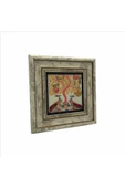 Tavus Kuşları Baskılı Taş Tablo 20x20 - 4