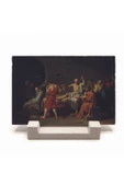 Sokrates'in Ölümü Yağlı Boya (1787 Jacques-Louis David) Baskılı Taş Masaüstlük 10X15 - 2